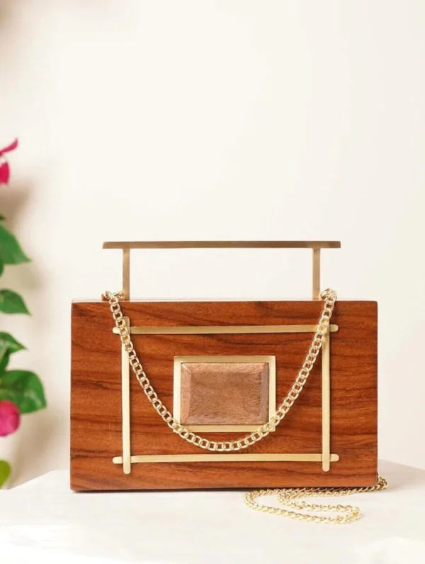 Wooden Clutch Handbag