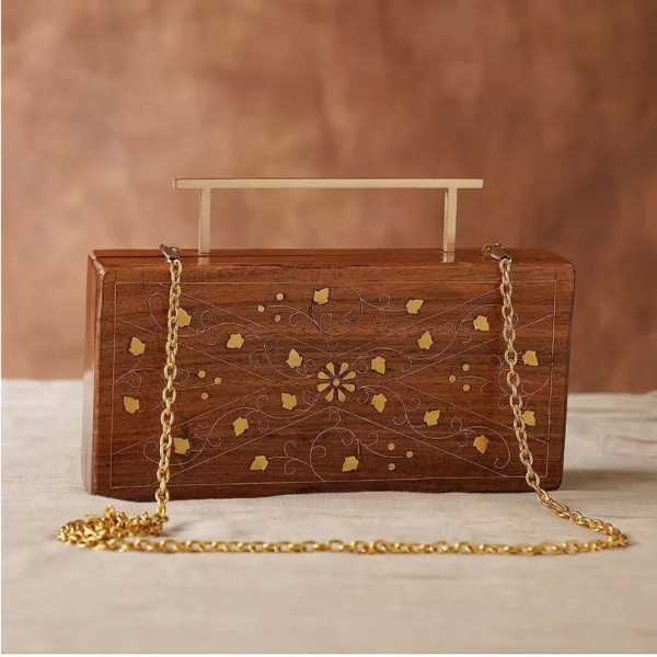 Wooden Clutch Handbag