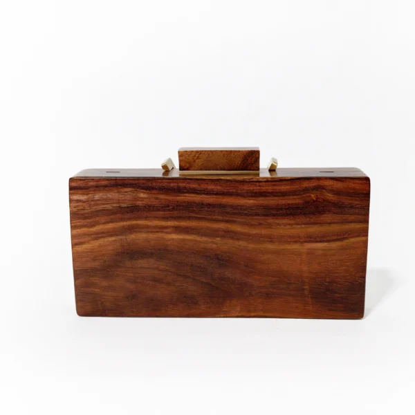 Wooden Clutch with Chain